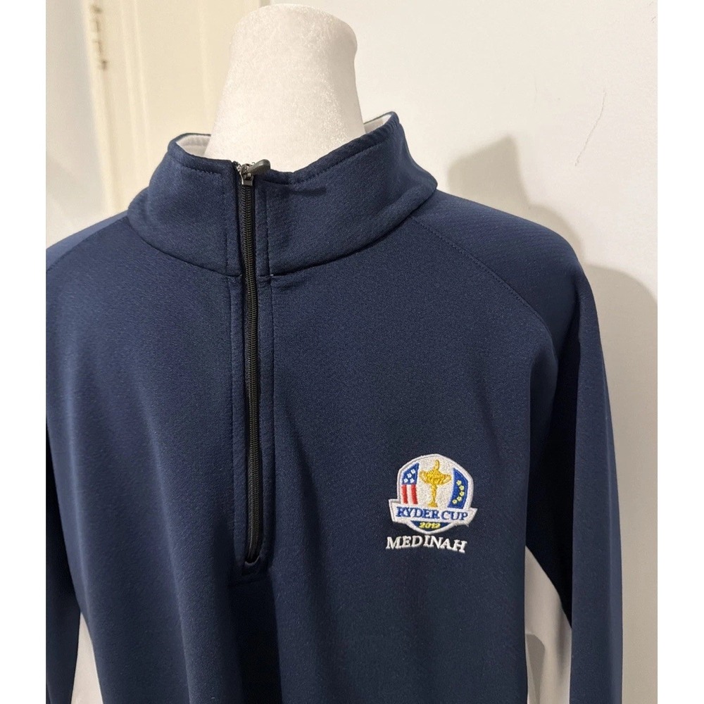 RYDER CUP / MEDINAH 2012 / PGA Embroidered Mens L Pullover Golf Sweater 1/4 Zip
